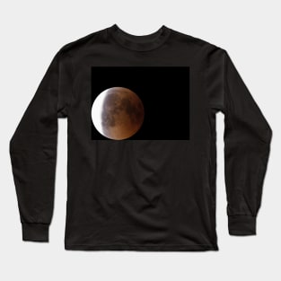 Super Bloody Moon, full eclipse end phase Long Sleeve T-Shirt